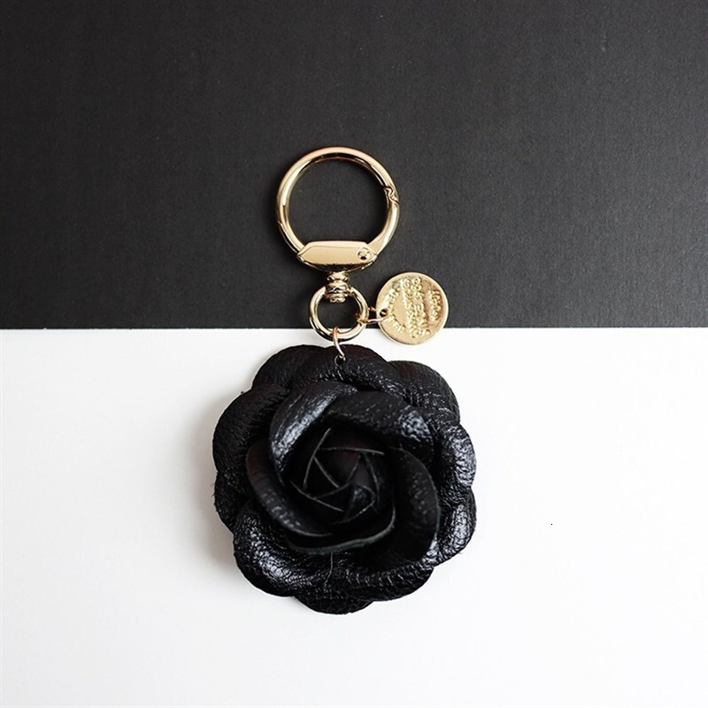 Selected wind PU camellia bag camellia keychain keychain women's gifts book backpack hanging