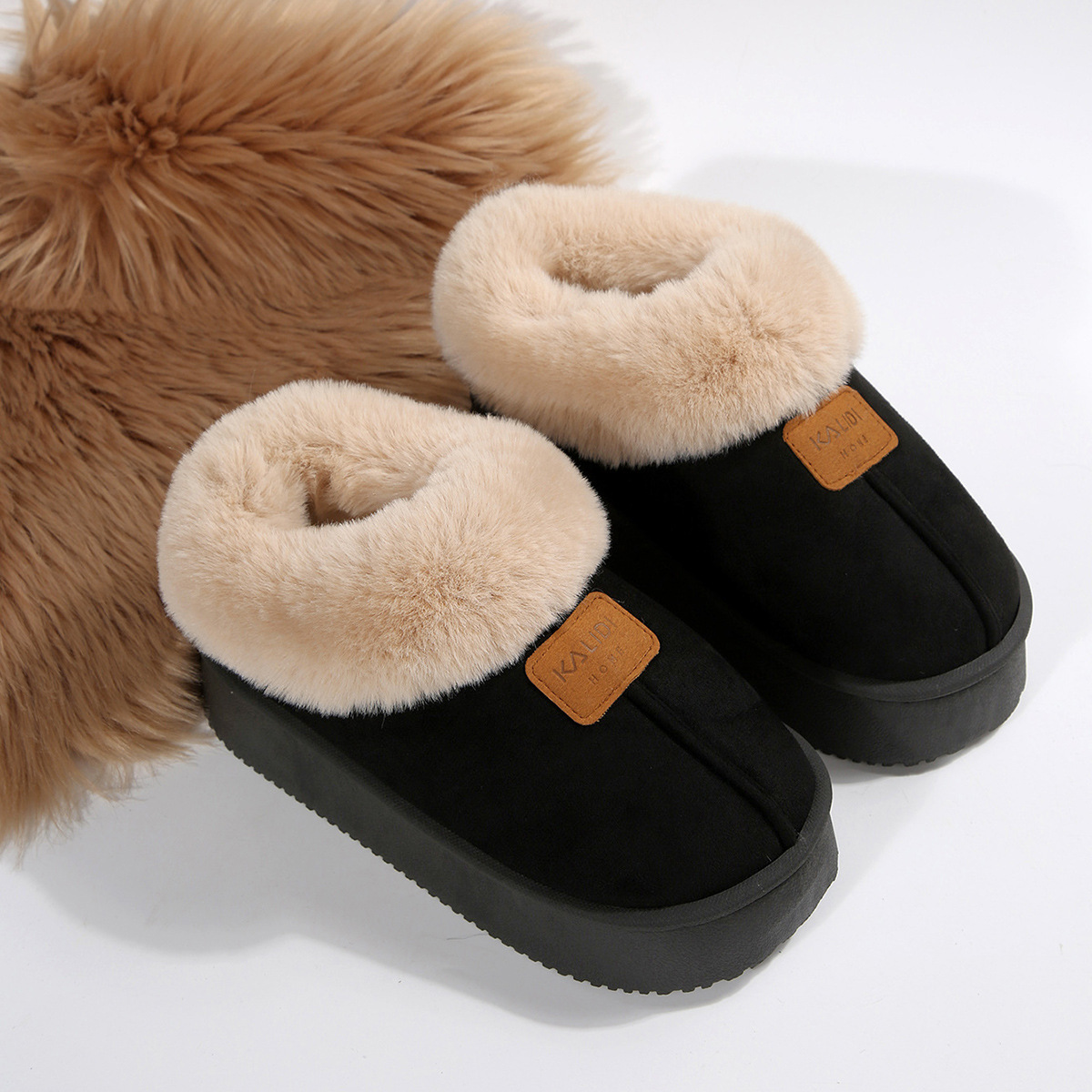 Free shipping Designer Boots Snow boots cotton shoes are fashionable warm for autumn winter with thickened fleece height increasing for couples black