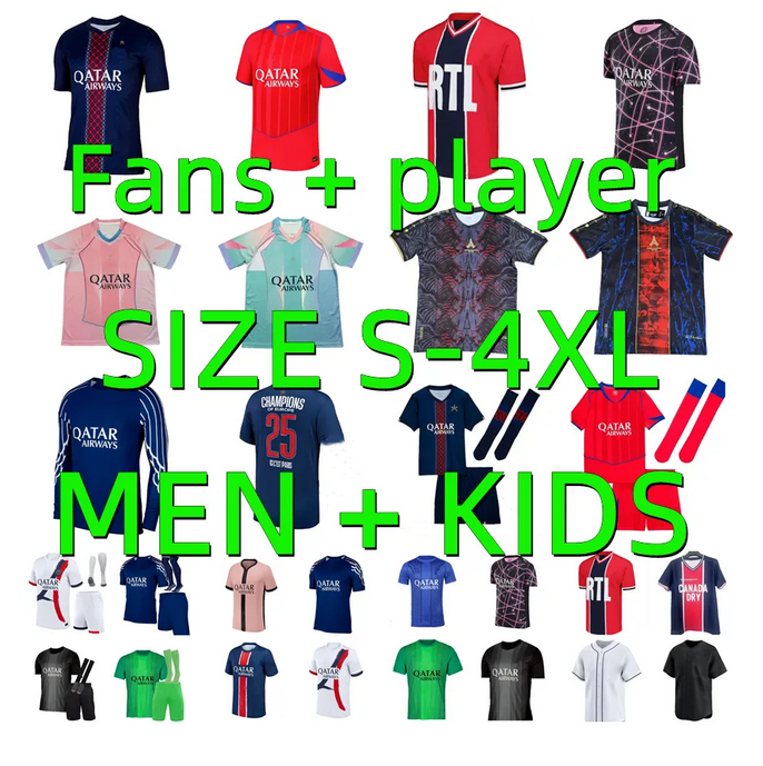 24 25 26 KVARATSKHELIA HAKIMI JOAO NEVES soccer jerseys 2024 2025 2026 Paris BARCOLA O.Dembele DONNARUMMA VITINHA Maillots de football shirt men kids Player version