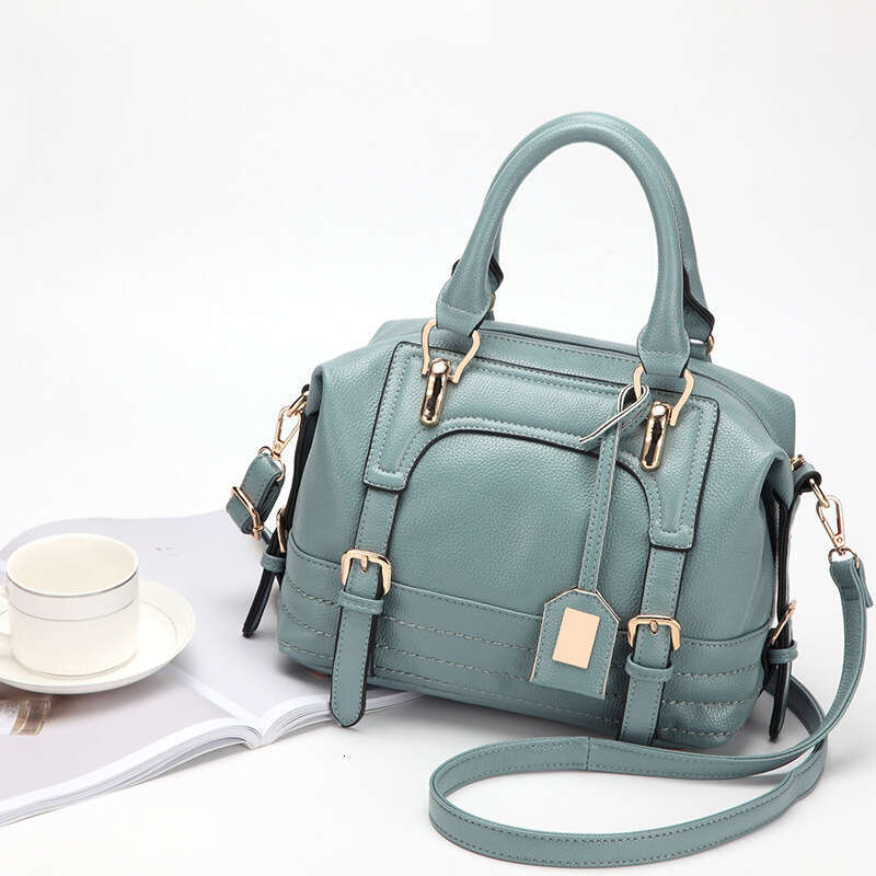 Lychee Pattern Women's Bag PU Leather Handbag Portable Storage Simple Fashion Handheld Light Luxury Exquisite