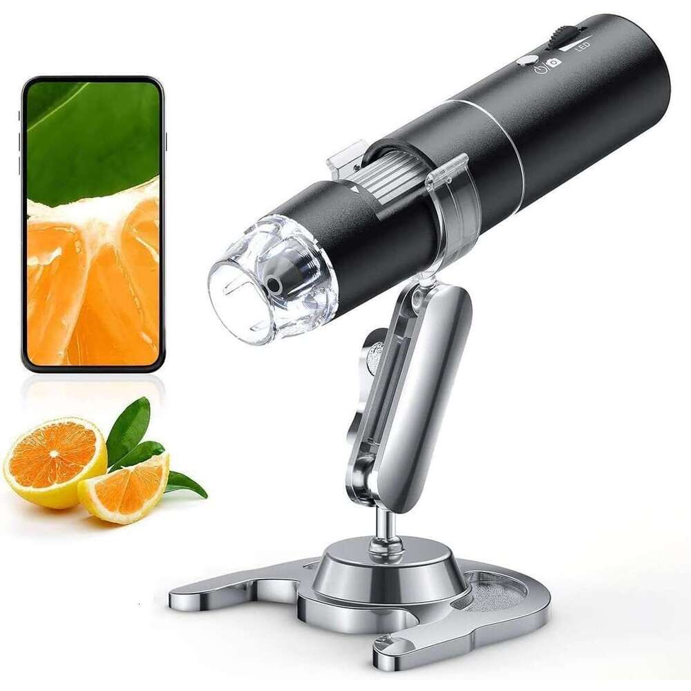 Wireless Digital Microscope, Skybasic 50X-1000X Magnification WiFi Portable Handheld Microscopes Adjustable Stand HD USB Microscope Camera Compatible 