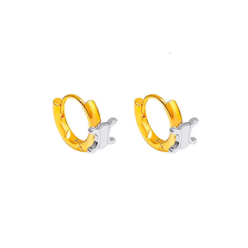 DH collections 2025 Summer: Women's French inspired Retro Arch themed Metal Earrings