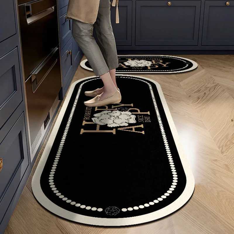 Luxurious VIKAMA Crystal Velvet Long Kitchen Carpet AntiSlip WaterAbsorbent OilAbsorbent And DirtResistant Floor Mat Home Decoration Y251105