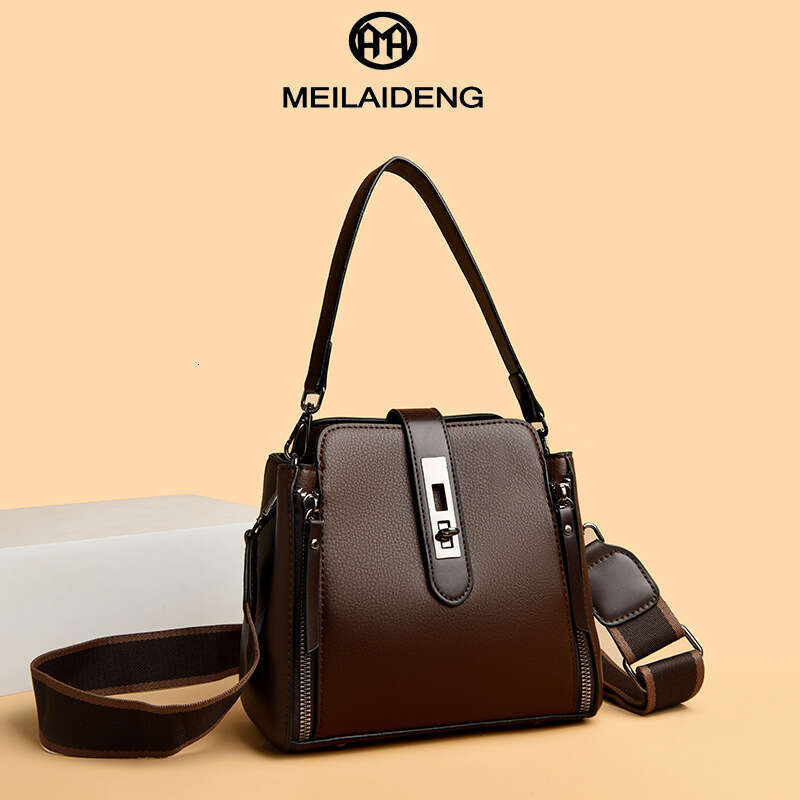 Fashion Women's New Style Ladies Handbag High-end Versatile Shoulder Bucket Large Capacity Crossbody Bag