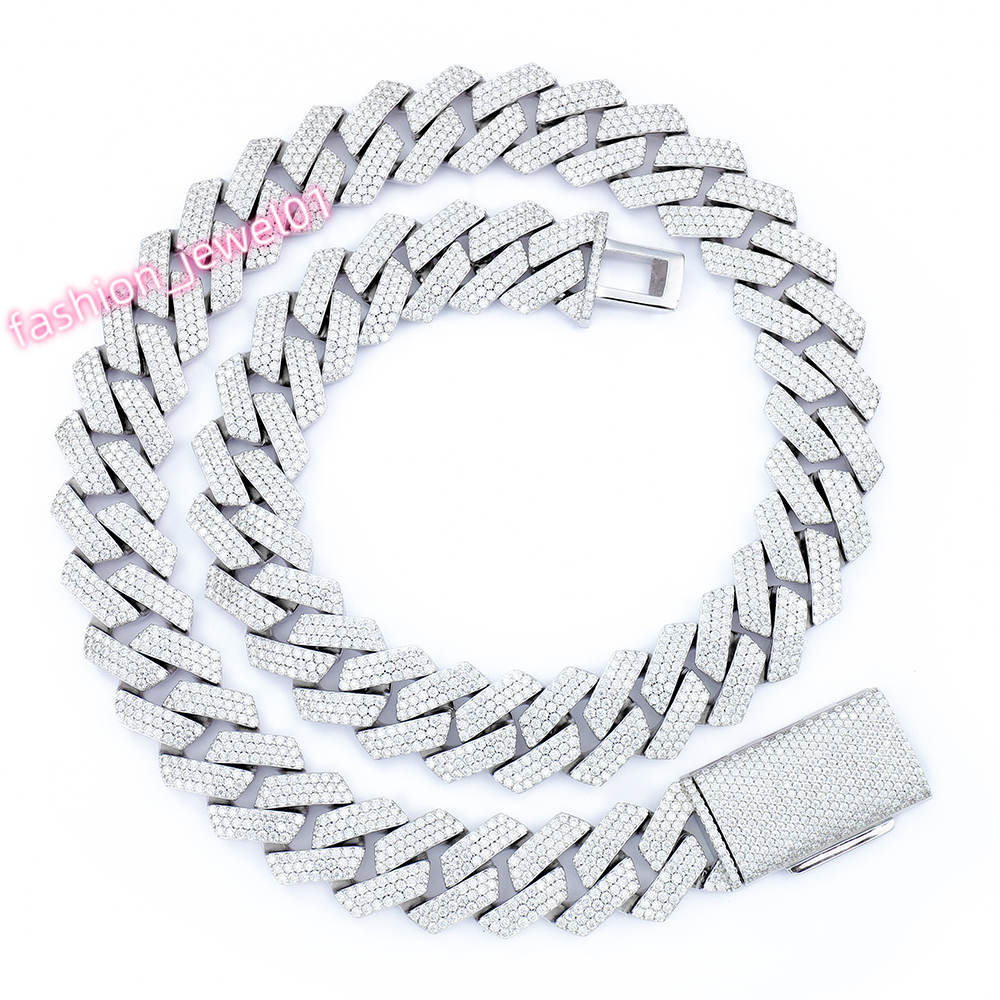 18MM20MM Big Cuban Link Chain for Men Thick Iced Out Chain 18K Gold Plated Moissanite Cuban Necklace Miami Cuban Necklace