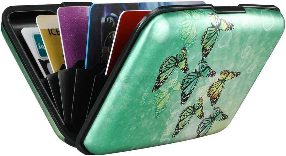 Mini RFID Aluminum Wallet CARDs Holder Business Card Case Metal ID Case for Men WomenFly Butterfly Z250906