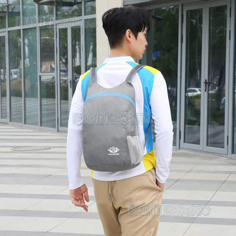 Backpack Travel Folding Mountaineering Bag Outdoor Lightweight Waterproof Multi Functional Mens and Womens Printed Shoulder Sports Bag H250906