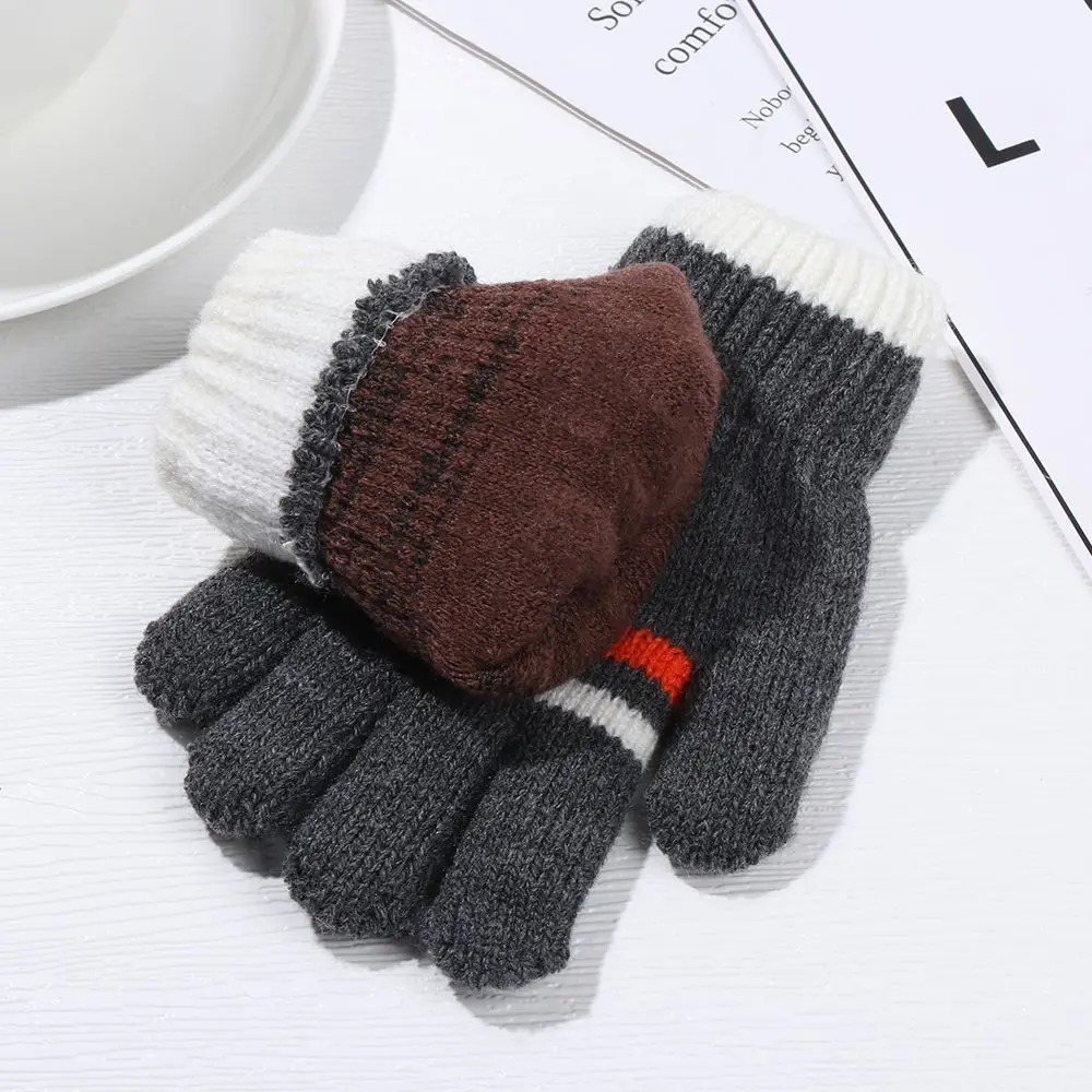 Kids Gloves Winter Full Finger Knitted Soft Children Mittens 612Y Boys Girls Thick Keep Warm Autumn Glove 250905