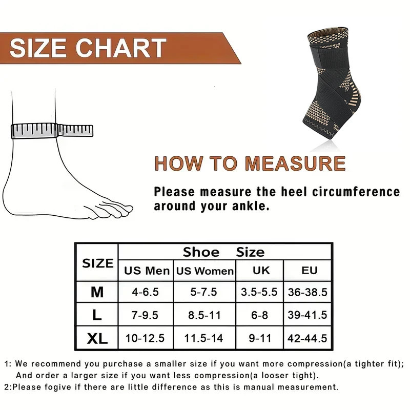 1PC Copper Infused Ankle Support Compression SocksAnkle Braces for Men WomenAnkle SleevesFoot Wraps 250905