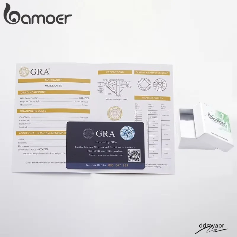 Fashion Womens Love Mens Designer Sterling Sier Ddmydec Lucky Clover Ring, Gold Plated D Color Round Cut Moissanite Wide Band Ring For Women Dia