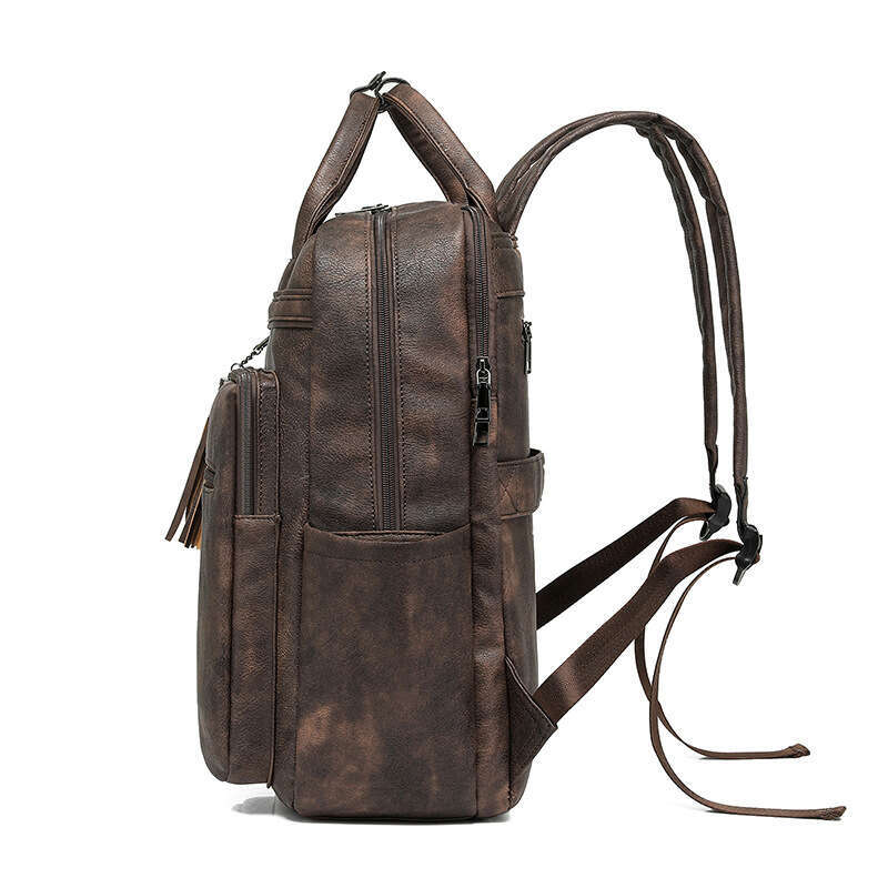 New PU Large Capacity Business Bag Laptop Women's Backpack Bags