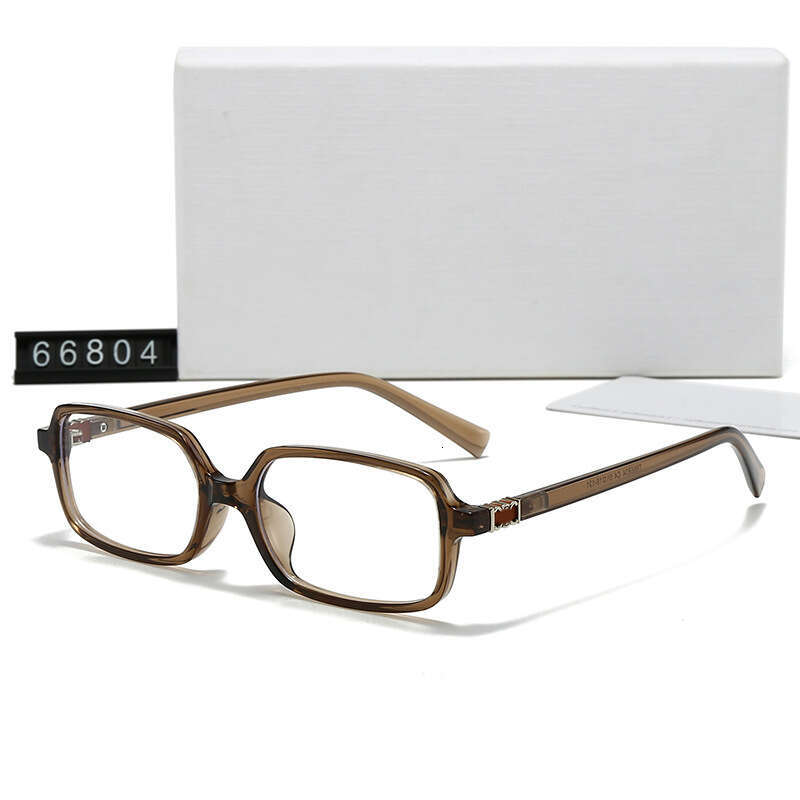 Style New Small Square Frame Sunglasses Korean Version Leopard Print Plain Light Glasses 66804 1e8