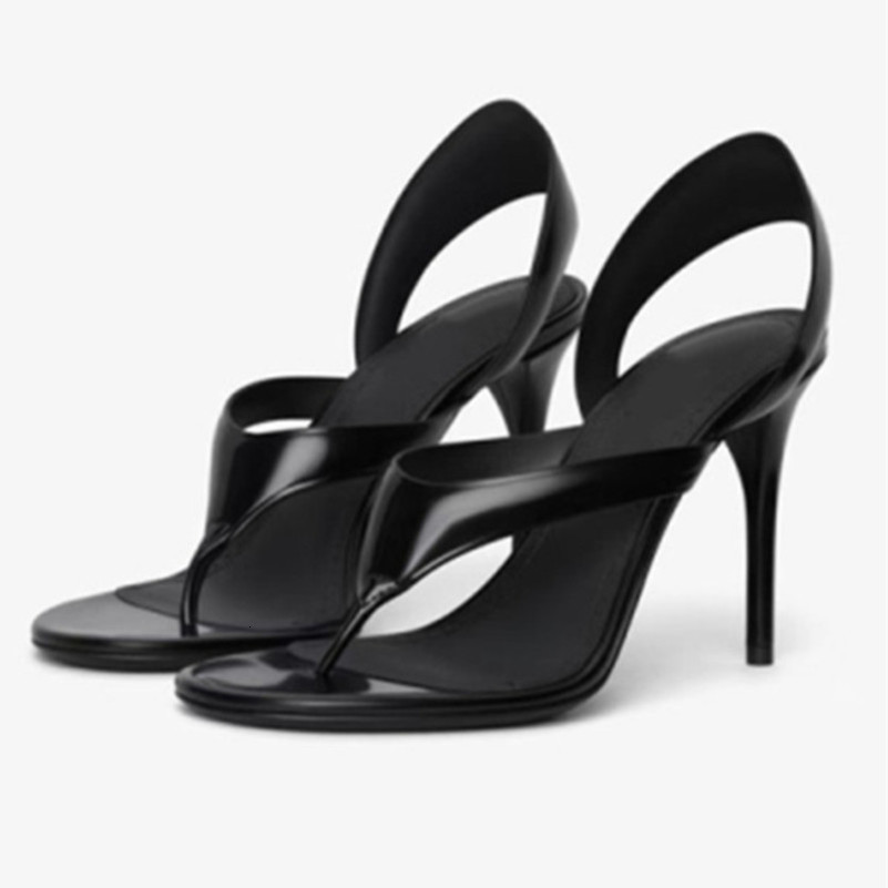 Summer Womens Stiletto Sandals Concise Female Flipflop Highheeled Slingback Runway Ladies Shoes Large Sizes 3446 w250905