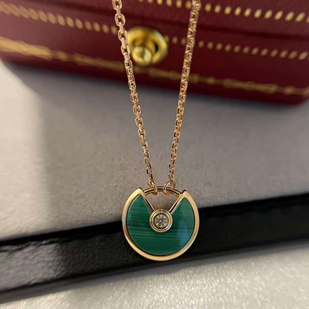 DHpet Amulet Necklace for Women Sier Plated with Rose Gold Natural White Mother-of-Pearl Red Agate Malachite Collarbone Chain