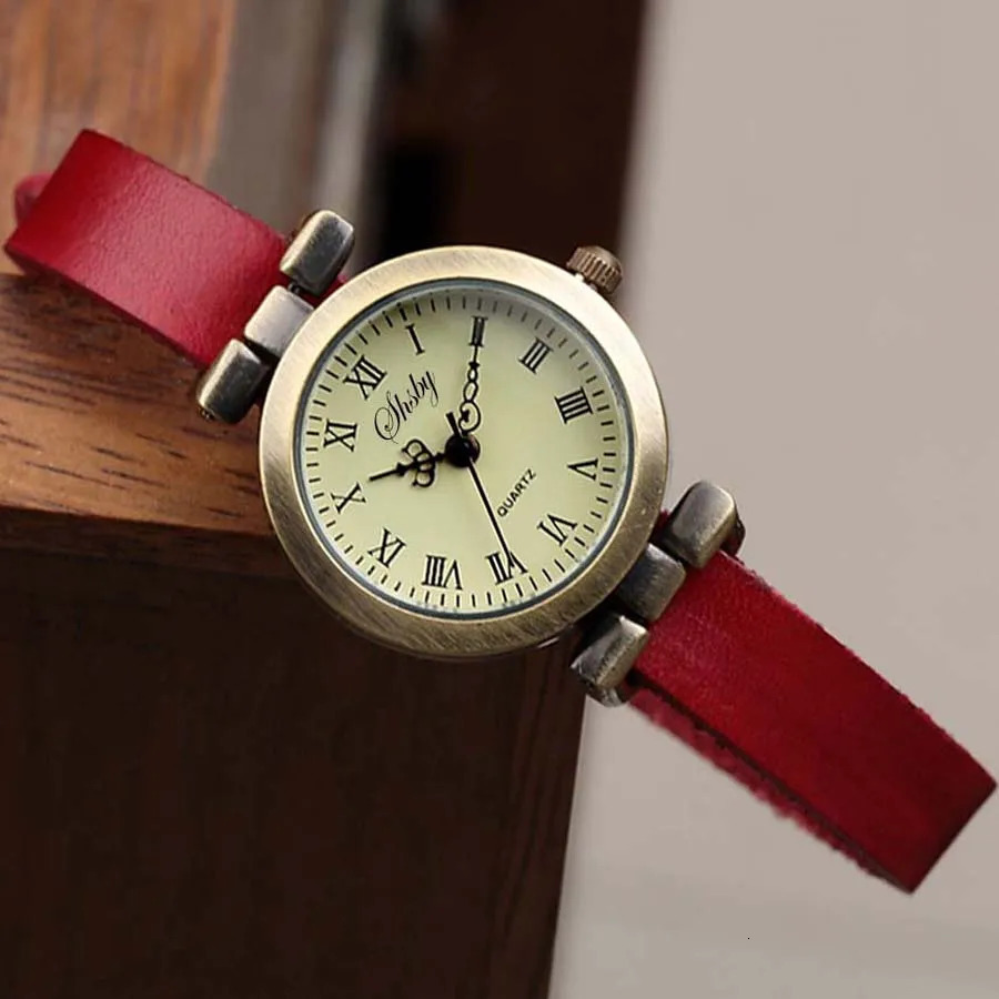 Shsby Fashion Selling Leather Female Watch ROMA Vintage Watch Women Dress Watches 250906