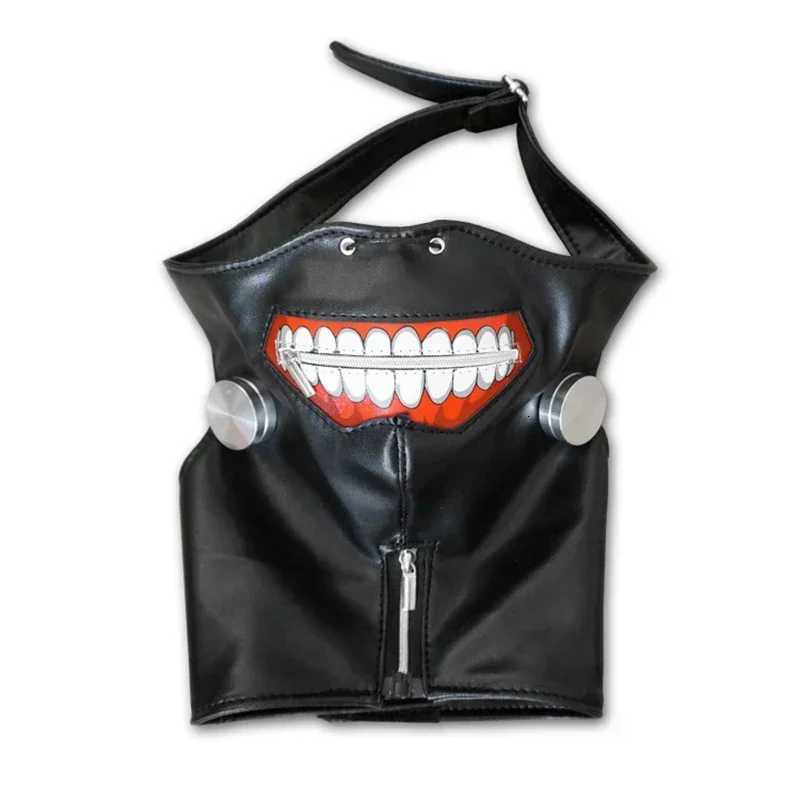 Tokyo Ghoul Anime Stage Performance Mask Halloween Party Cosplay Dance Kaneki Ken Zipper Mask Ghoul Mask W250906