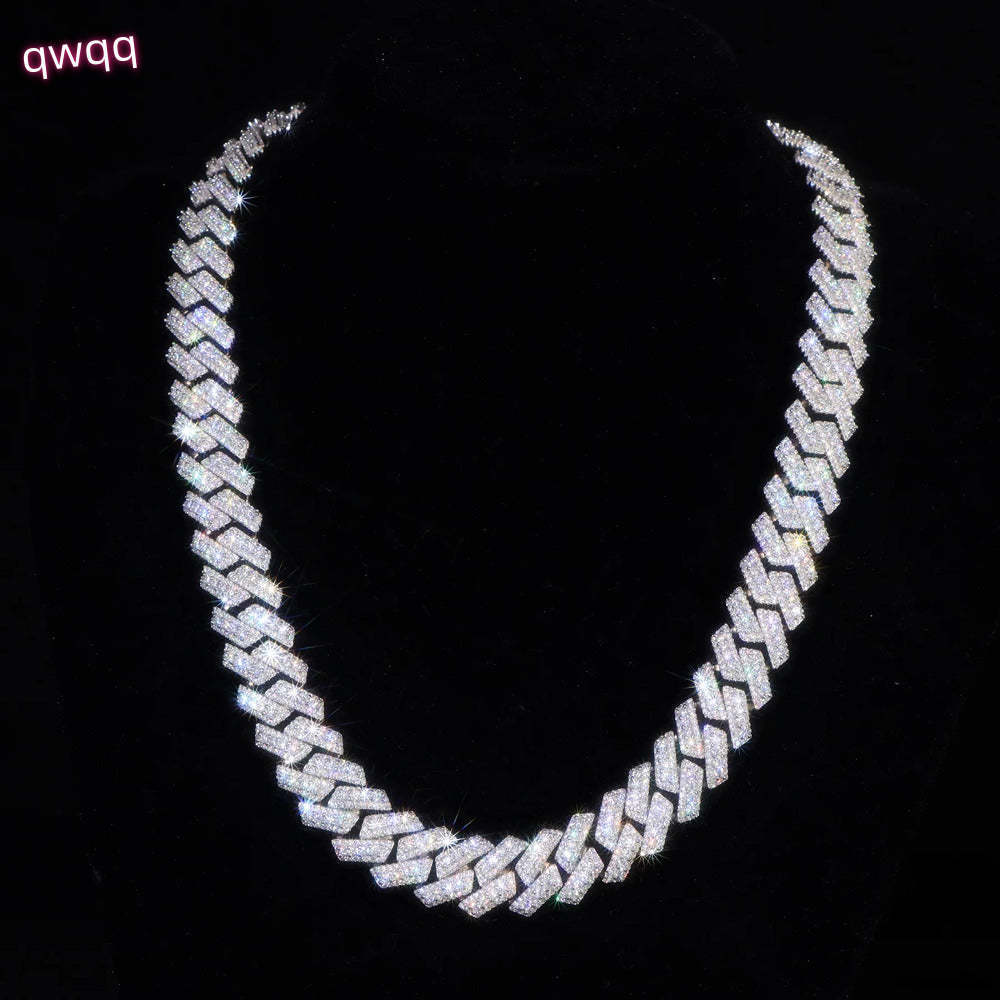 VVS1 Moissanite Cuban Chain for Mens Jewelry