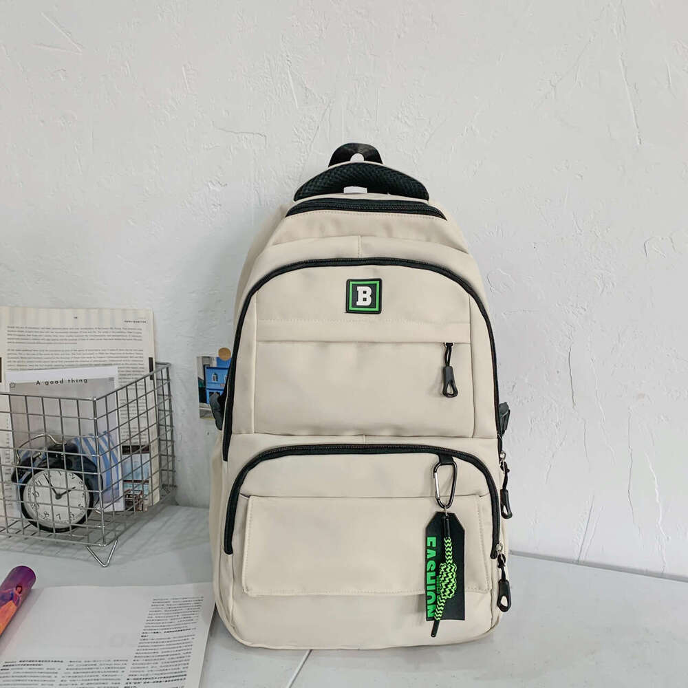 Fashion New Large Capacity Solid Color Durable Multi-layer Trendy Campus Casual Commuting Laptop Backpack for Middle and High School Students