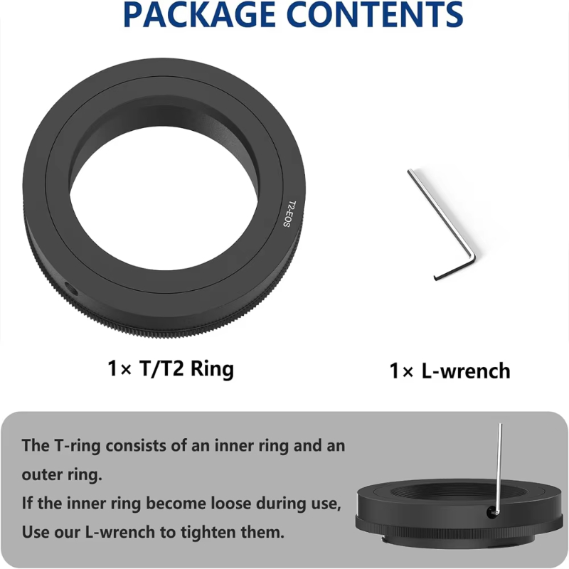 T/T2 Lens Adapter Ring Mount Manual Focus Lens T2-EOS T2-AI T2-NEX T2-PK for Canon Nikon Sony M4/3 Panasonic Pentax Olympus FUJI Mirrorless Digitial C