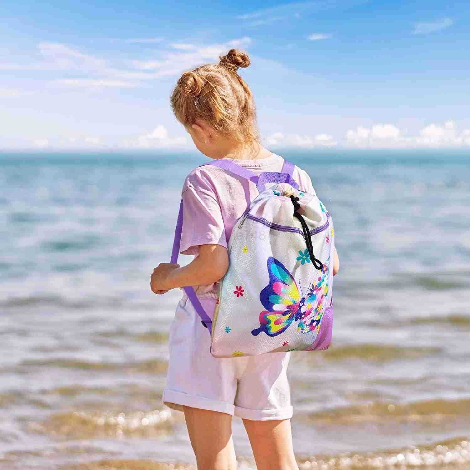 Gym Drawstring Backpack String Bag 15 x 17 Sports Gym Bag for Kids Waterproof Swimming Beach Shopping Yoga BagZ250906