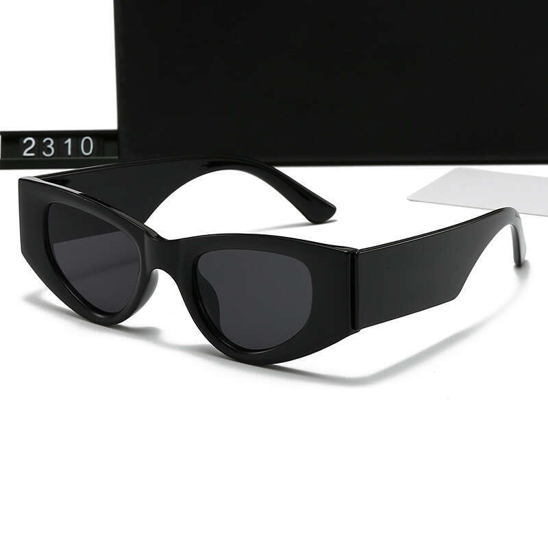 New Style Plain Personality Cat Eye Fashion Versatile Large Frame Wide Leg Sunglasses 2310 dcb