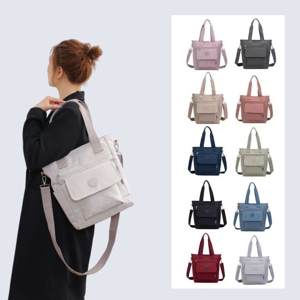 Handheld New Simple Commuter for Women Water-Resistant Nylon Crossbody Bag
