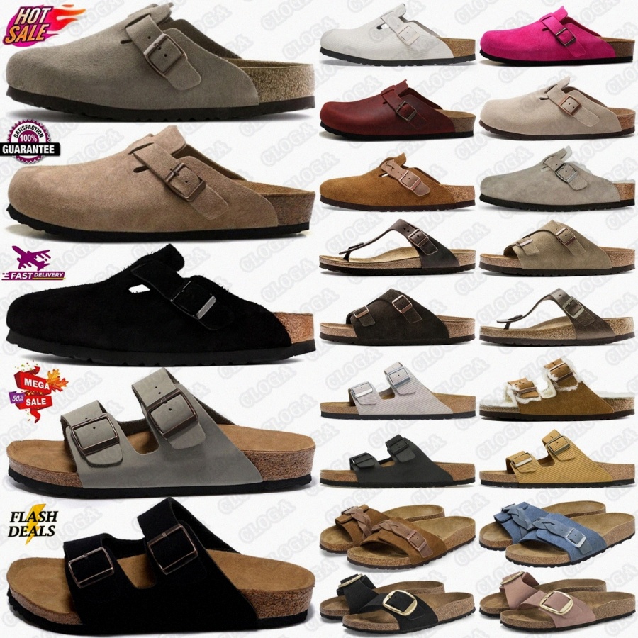 designer clog sandals clogs sandal Suede Footbed Taupe Zurich Eva Black mens womens Mocha Mink Faded Khaki flip men women White NarrowkWaF#