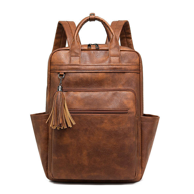 New PU Large Capacity Business Bag Laptop Women's Backpack Bags