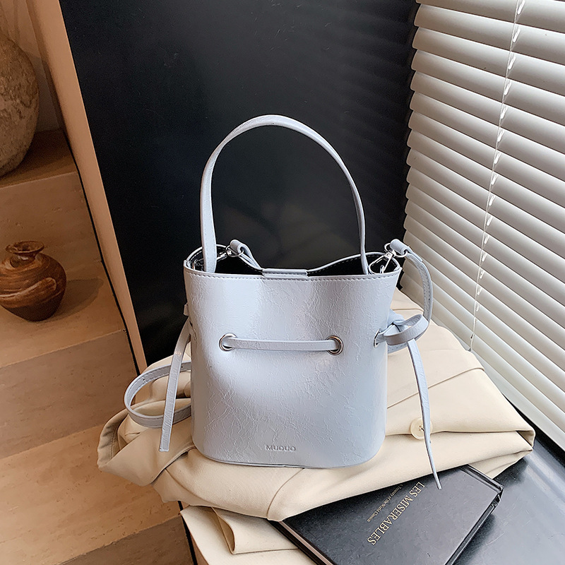 Women s Crossbody Bag Bucket Bag Niche Drawstring Shiny Face Handbag Autumn New Style Minimalist Designer Bag Women s Shoulder Bag