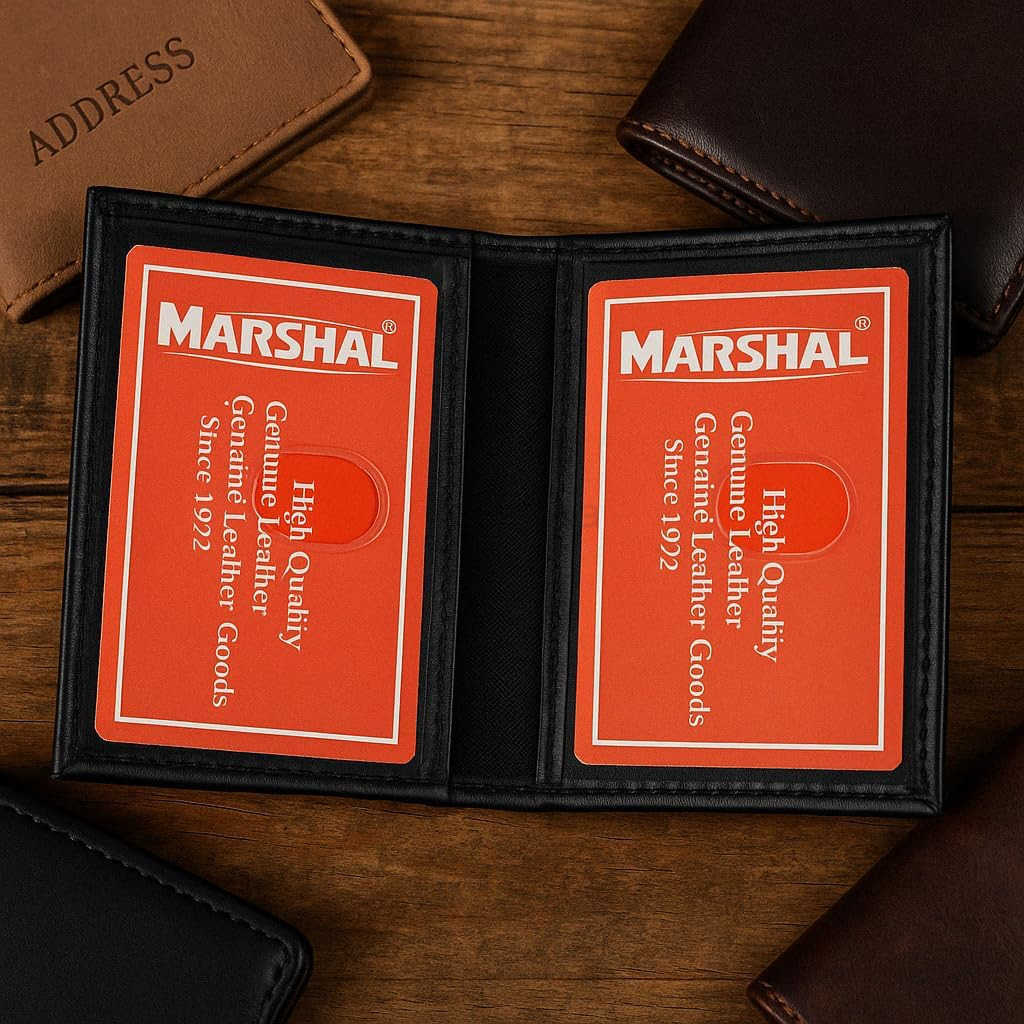 Slim Thin Leather CARD ID Mini Wallet Holder Bifold Drivers License Safe Z250906