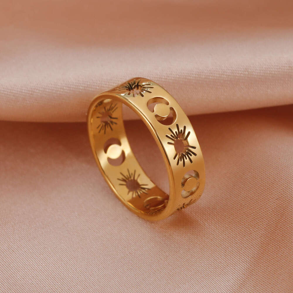 DHpet Unisex Ins - style Stainless Steel Rings with Five - pointed Star for 2025 Winter