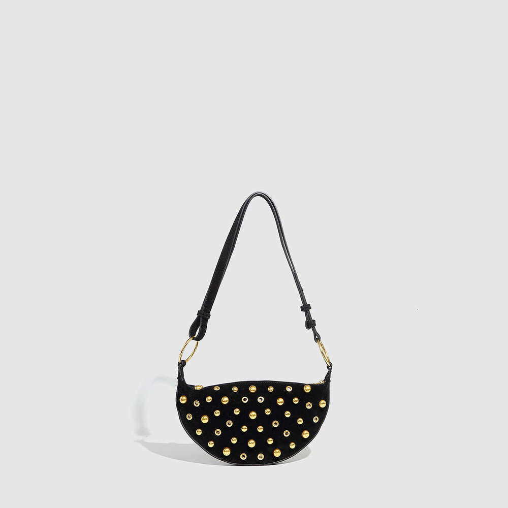 Trendy Punk Style Eyelet Mushroom Stud Single Shoulder Crossbody Bag for Women