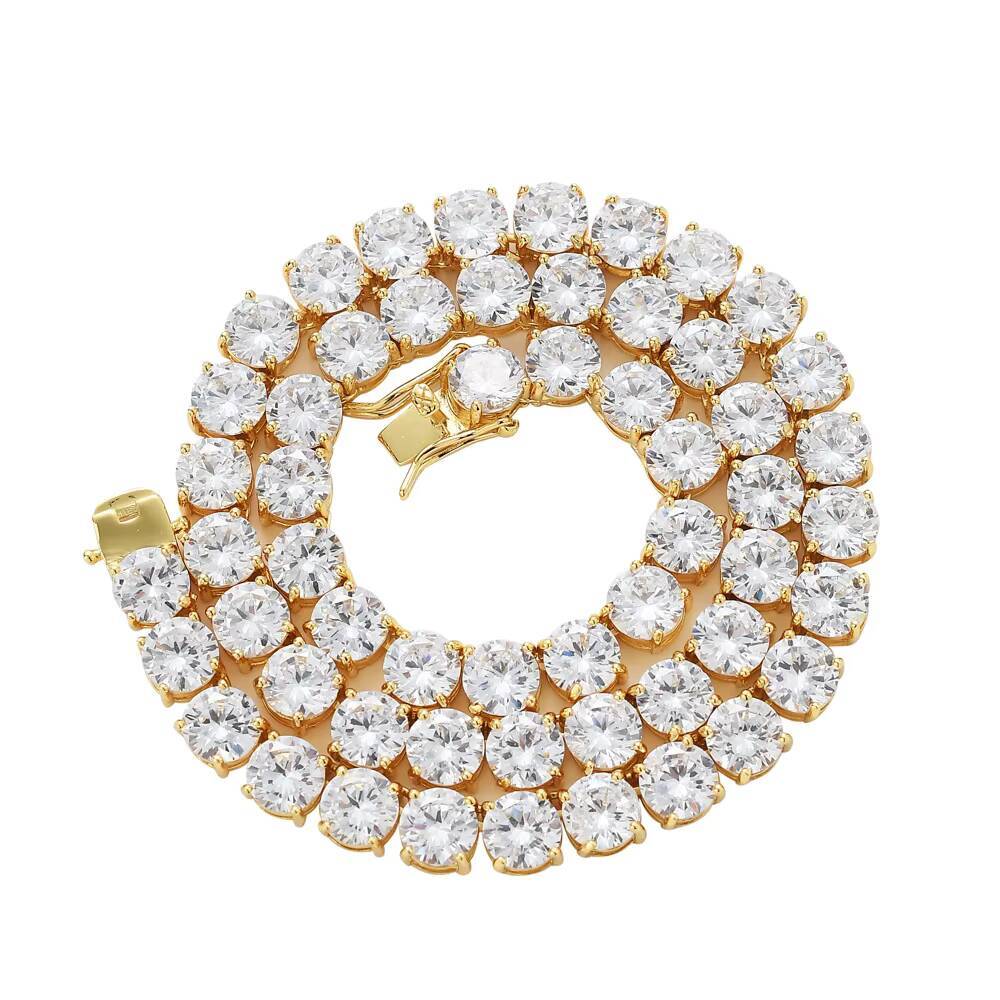 8mm MensWomens Fashion Hip Hop Tennis Moissanite Chains GRA Certified Diamond Tennis Necklace Bracelet 925 Silver Jewelry