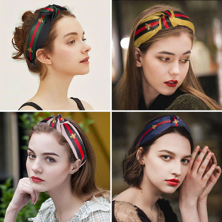 DH collections: Wide Bee Headband Fabric Knot New Fashionable Women's Outdoor Hairband Accessory