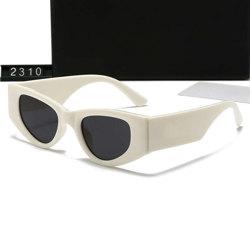 New Style Plain Personality Cat Eye Fashion Versatile Large Frame Wide Leg Sunglasses 2310 dcb