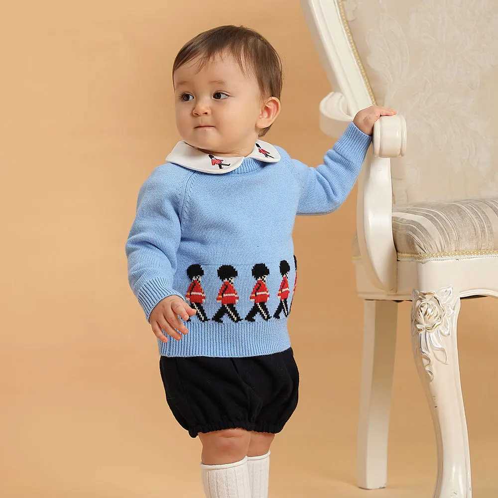Boys Pullover Sweater Baby Tops Spanish Toddler Knitted Cartoon Sweater Kids Knitting Pullovers Children Clothes Knitwear Unisex X250906