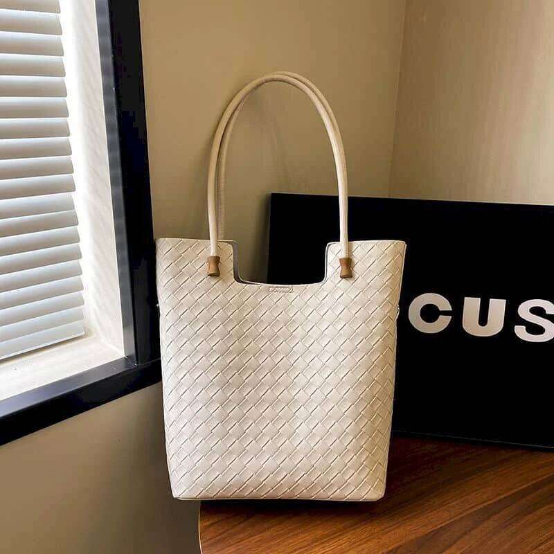 Leather Shoulder For Women Korean Style Handbags Versatile Minimalist Commute Office Lady High Quality Tote Bags