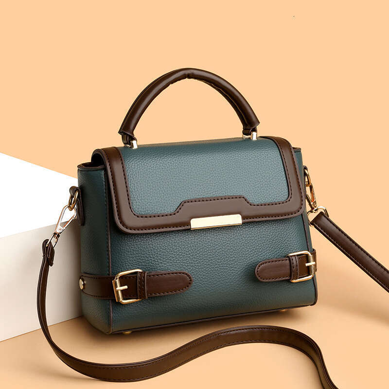 2025 Spring Summer New Women's Single Shoulder Crossbody Fashion Versatile Color Block Bag Practical Commuter Handbag for Women