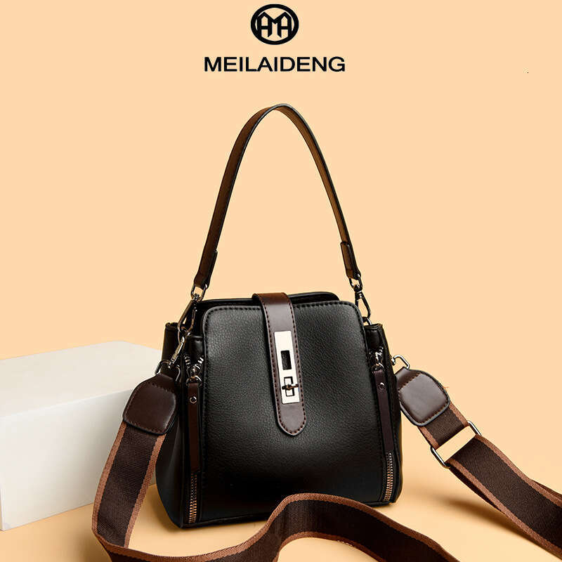 Fashion Women's New Style Ladies Handbag High-end Versatile Shoulder Bucket Large Capacity Crossbody Bag