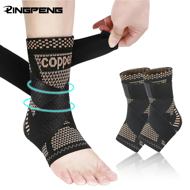 1PC Copper Infused Ankle Support Compression SocksAnkle Braces for Men WomenAnkle SleevesFoot Wraps 250905
