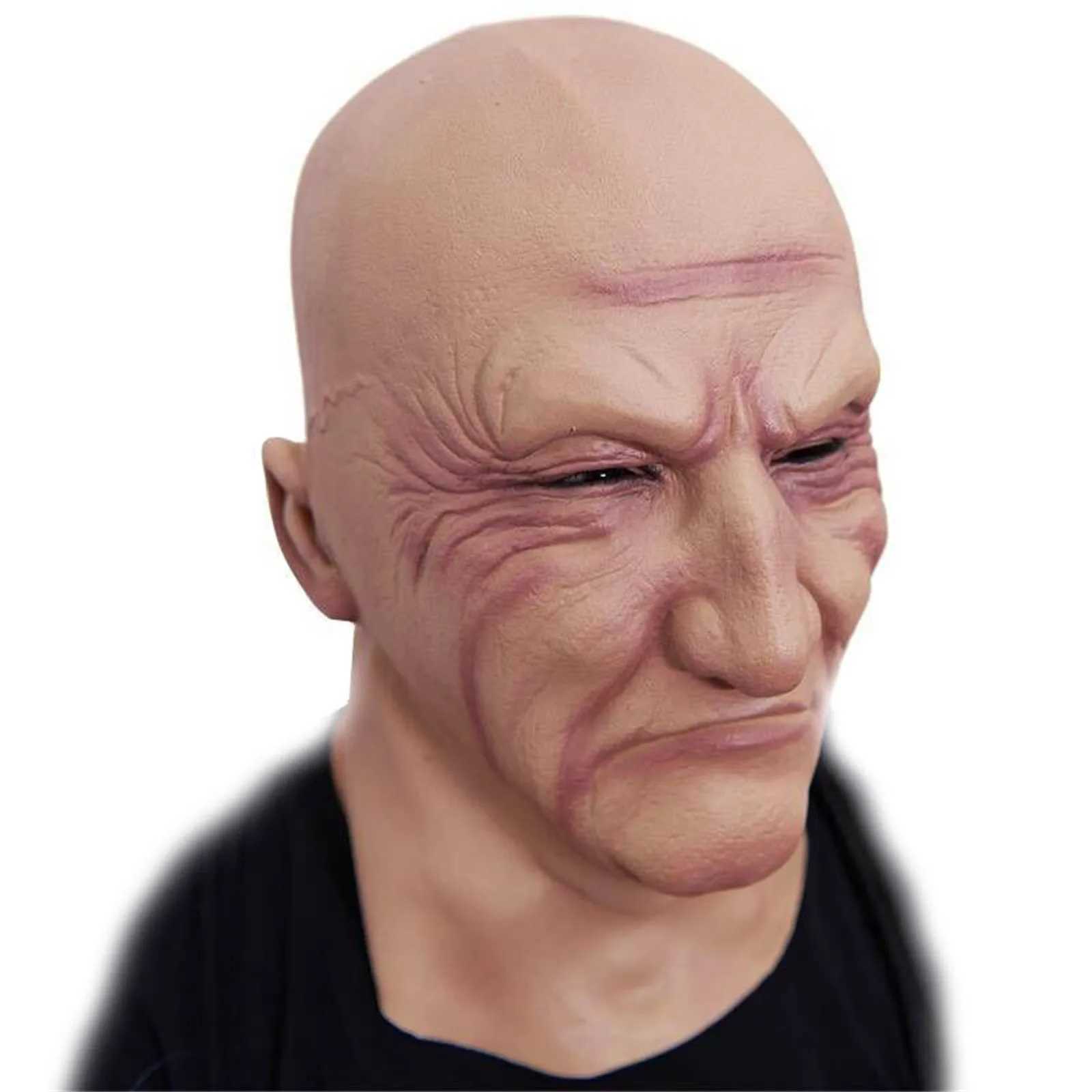 Elderly Woman Man Mask Wrinkle Full for Head Mask GrandpaGrandma Face Mask Devil Novelty Supplies Halloween Party Cosplay Props W250906