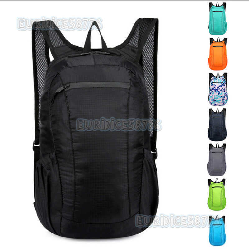 Foldable Sports Outdoor Backpack Daily Casual Ultralight Skin Bag Travel Mountaineering Stowable Hiking Small Backpack H250906