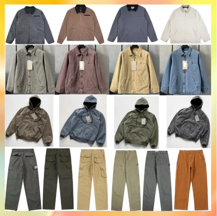 Designer Mens Jacket Fashion Brand Detroit jackets for men Casual Loose Fitting Loos padded coats Hip Hop long pants trousers