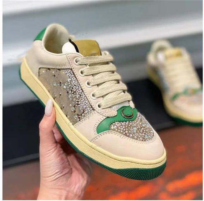 New Couple sneakers Flat Retro Sneakers Women Men Shoes Classic Blue Pink Vintage Embroidery Low Top Leather Tennis shoes Size 34-44