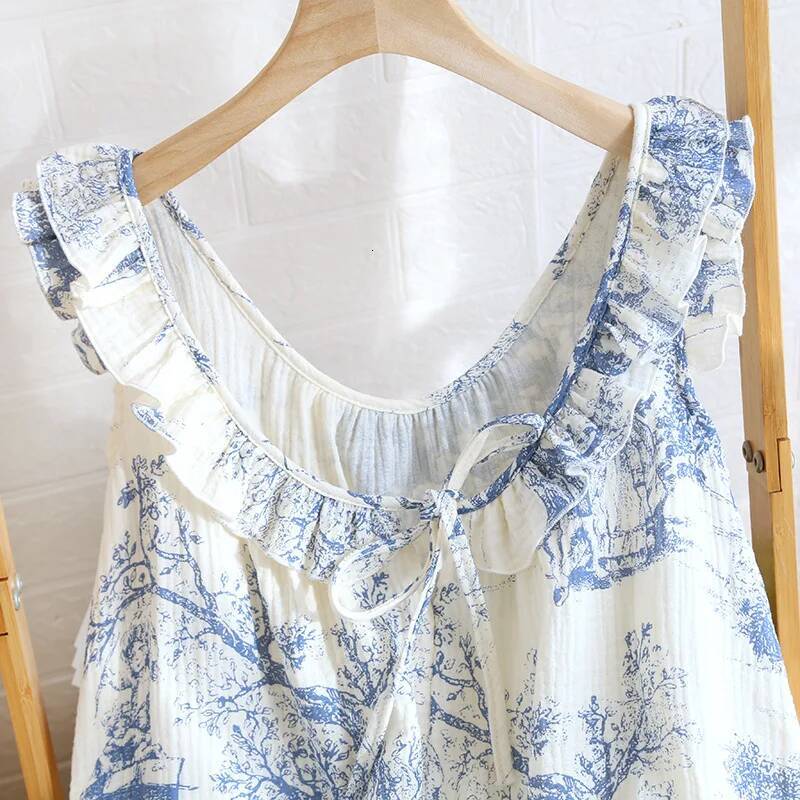 2025 New Cotton design Cute Sleepwear Summer Sleeveless Women's S Underwear Set Sleepwear Female Underwear Sleepwear Designer Sleepwear Set