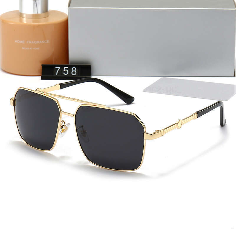 New Polarized Men's Fashion Square Frame Sunglasses for Travel Vacation Driving 758 5ce