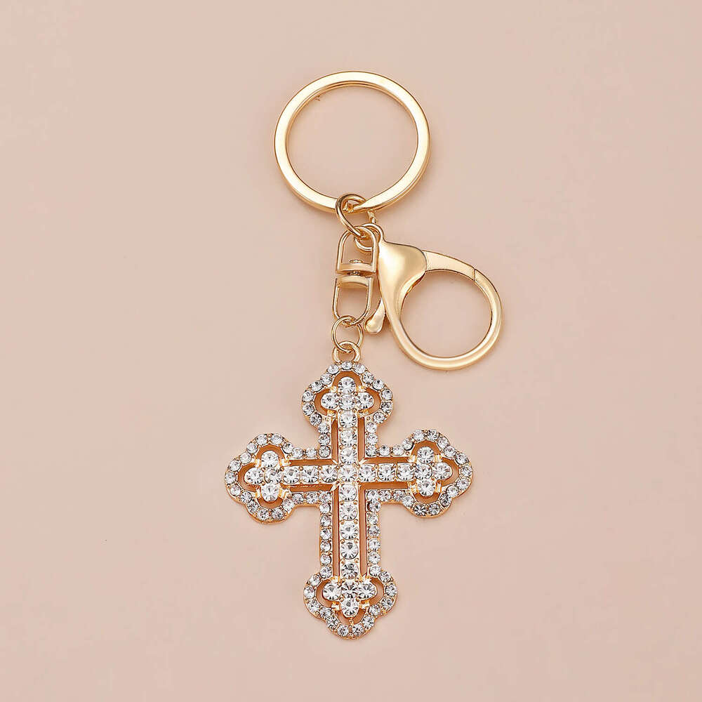 DH collections New European - American Style Simple Cross Keychain for Trendy Decor