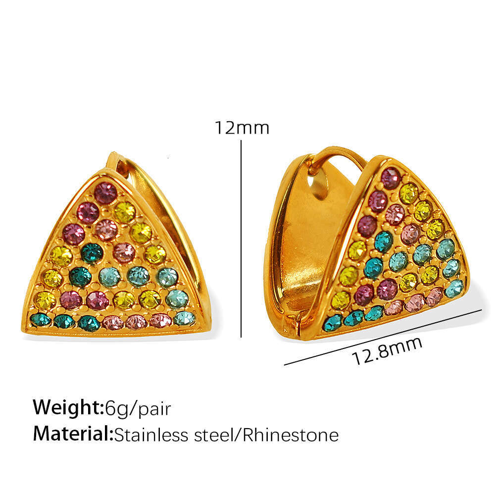 DHpet Hot - selling Korean Creative Triangular Zircon Ear Clips for Women