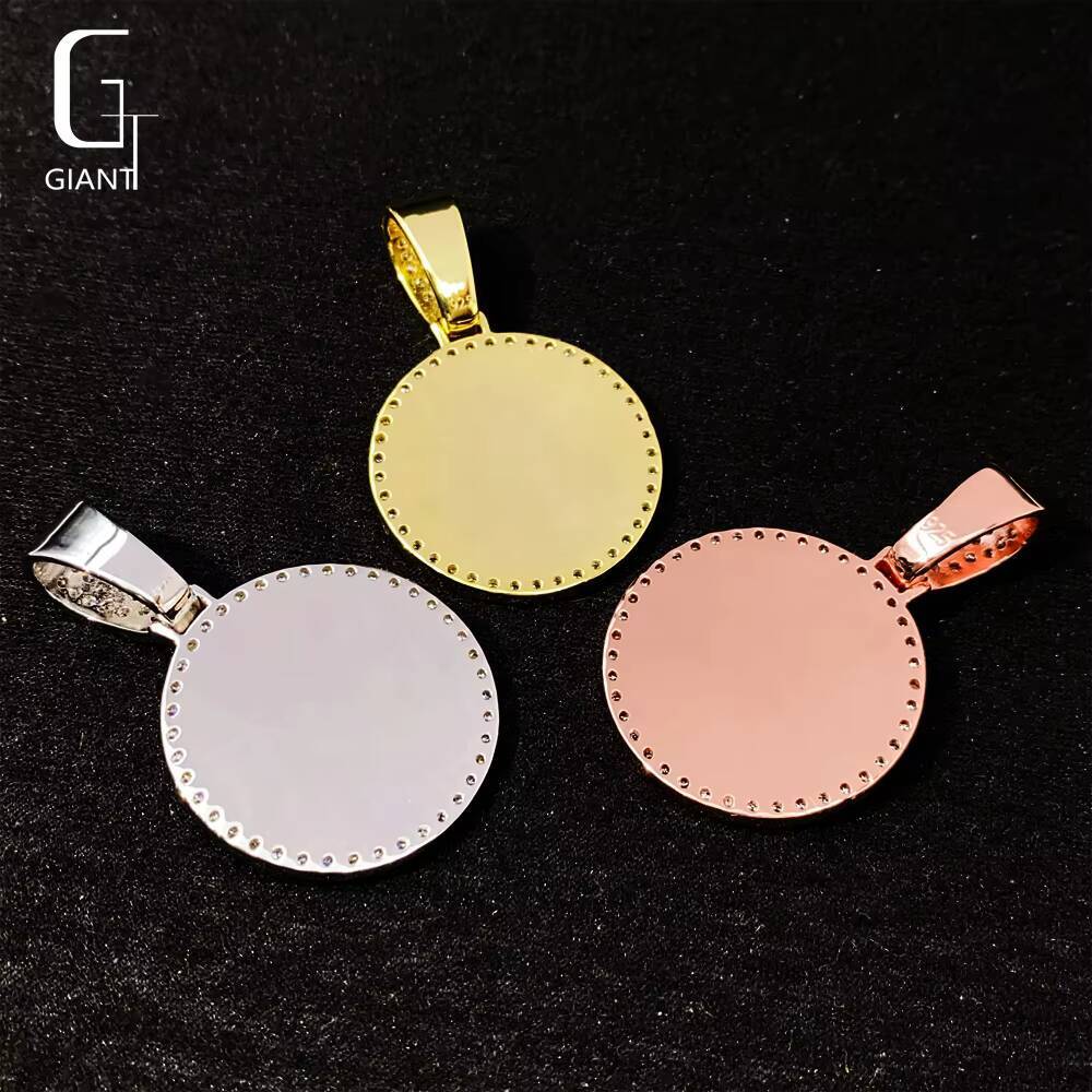 New Trend Hip Hop Jewelry Custom Memorial Photo Moissanite Pendant 925 Silver VVS Iced Out Moissanite 305mm Pendant