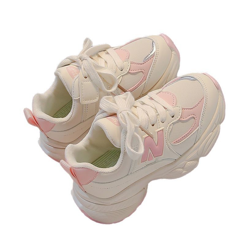 Designer Kids Sneakers 2025 New Boys Girls Athletic Shoes Chunky Dad Shoes Youth Lace Up Running Sneakers Breathable Casual Sport Shoes for Children